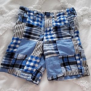NWT Gap Blue Patchwork Shorts 4T